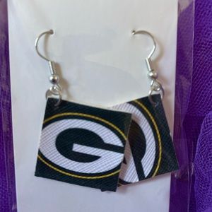 NFL Greenbay Packers faux vinyl earrings